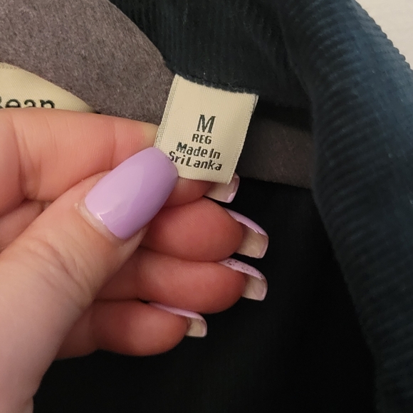 L.L. Bean Corduroy Jacket/Shacket Size Medium Forest Green - Picture 4 of 7